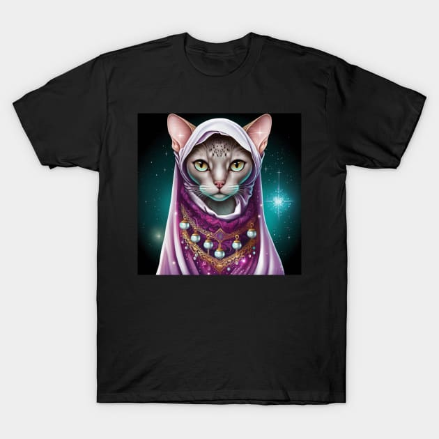 Devoting Abyssinian Cat T-Shirt by Enchanted Reverie